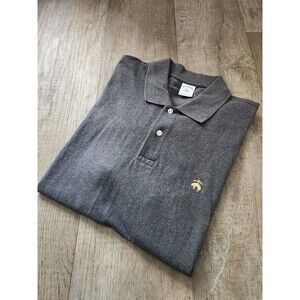 BROOKS BROTHERS 1818 Charcoal Gray Slim Fit Polo Shirt Men’s Size XL 100% Cotton